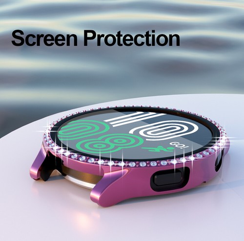 For Samsung Galaxy Watch FE 40mm Glass Screen Protector Diamond Case Bling Cover - Picture 10 of 20