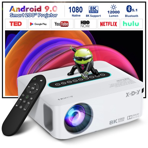 8K Smart Projector 25000 Lumen HD LED WiFi Bluetooth HDMI Android Home Theater - Picture 18 of 20