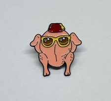 Cute Chicken With Sunglasses Enamel Lapel Pin Hip Cool Jacket Hat Art Decor C3