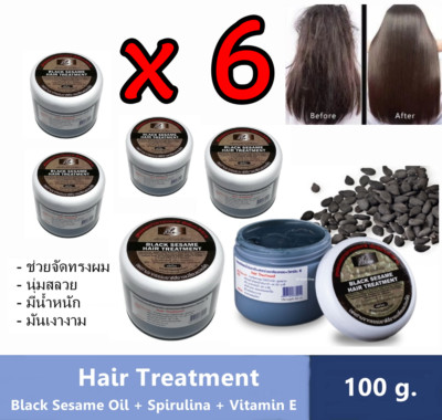 6x Nourishing Treatment Hair Fermentation Mud Black Sesame Oil Spirulina Vit.E
