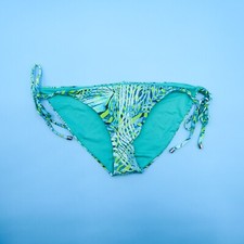 Victorias Secret Aqua Green Tropical Large Tie Swim Bikini Bottom Swimsuit New
