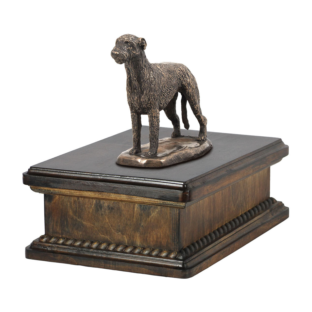 Norwich Terrier urna bassa di legno Art-Dog