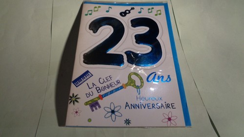 Carte D'anniversaire Mixte '24 Ans' - N°352 - Carte + Enveloppe, Neuve - Fabriquée En France