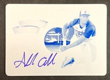 2015 Leaf Metal Draft State Pride Printing Plate Cyan 1/1 Austin Smith Auto