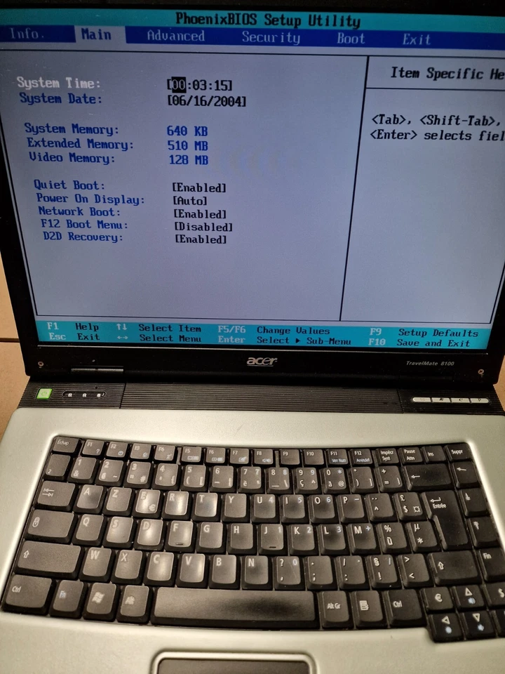 Acer Travelmate 8100 Series Laptop Intel Pentium M 1.6GHz Untested Read Descript - Image 3 of 4