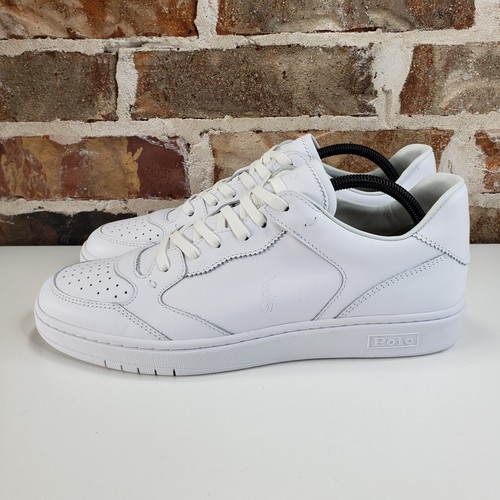 Polo Ralph Lauren Court Lux Casual Lifestyle Sneaker Men's Size 11 100% Leather* - Picture 4 of 11