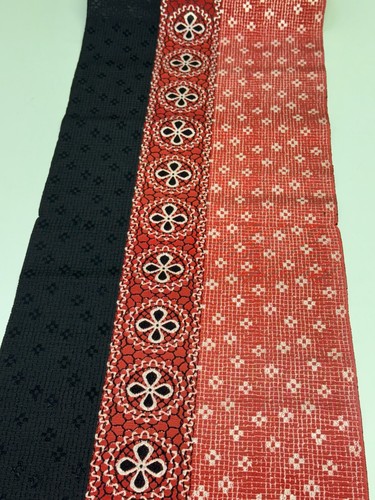 TELA PERNO KIMONO VINTAGE JAPONESA tela seda rojo corte ventas 35,4 x 11,8 pulgadas - Imagen 14 de 23