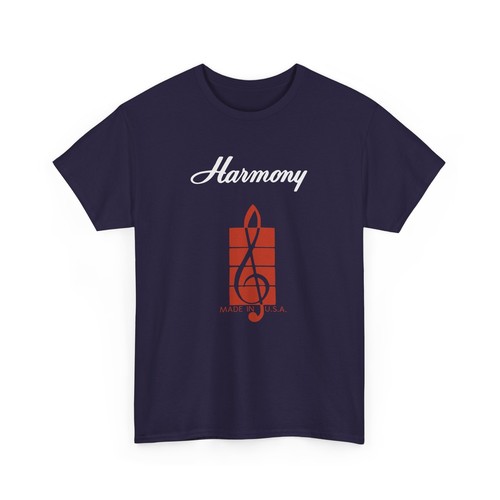 Harmony Treble Clef Guitar Headstock Logo T-Shirt - Kay Silvertone 4 Colors Gift - Picture 68 of 69