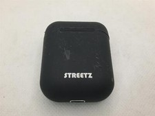 Streetz TWS-0003 Wireless Bluetooth Earphones  Charging Case, Black, Used