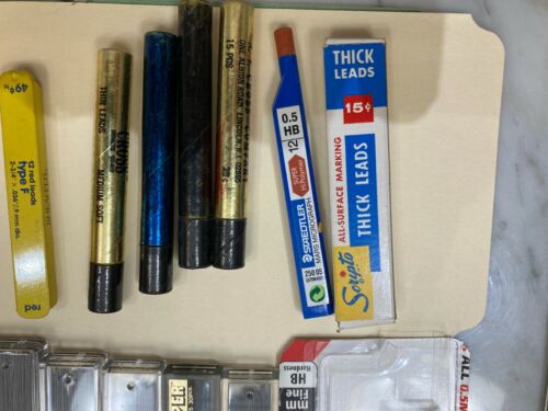 Lápiz mecánico grande asst cables amarillo azul rojo grafito vintage etc pentel - Imagen 2 de 9