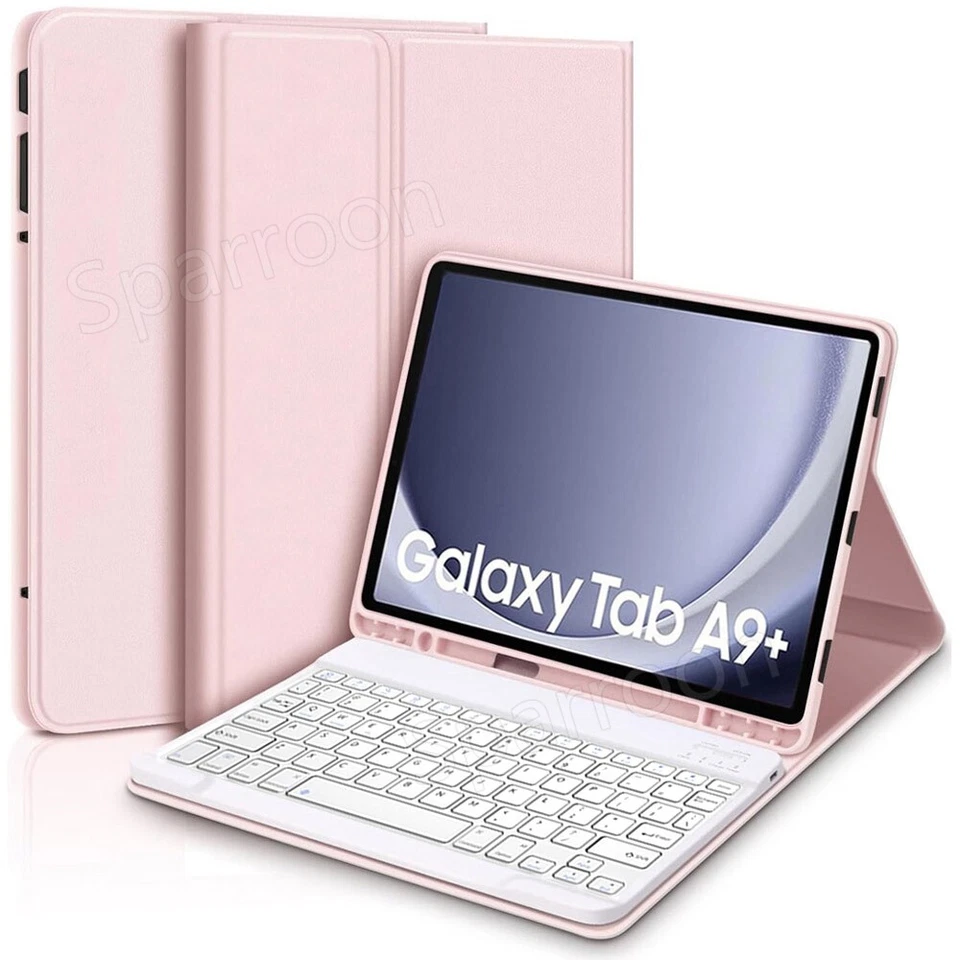 Bluetooth Keyboard & Case Cover & Mouse For Samsung Galaxy Tab A9/A9 Plus Tablet - Image 3 of 4