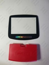 Red battery Cover lid  Glass Holographic Screen for the Game Boy Advance G94