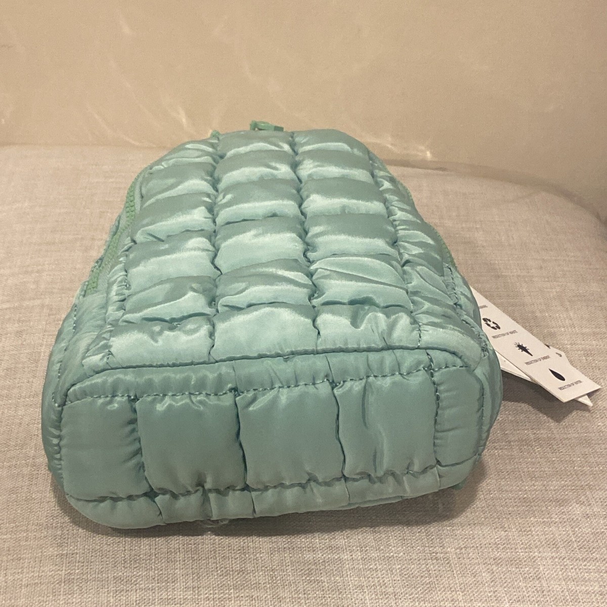Sol and Selene Rejuvenate Quilted Puffy Sling Pack Bag Pistachio Green Backpack Sol and Selene Rejuvenate Quilted Sling Pack Bag Pistachio  main image 2