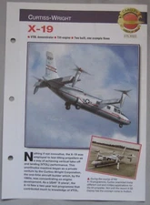 Aircraft of the World Card 29 , Group 16 - Curtiss-Wright X-19