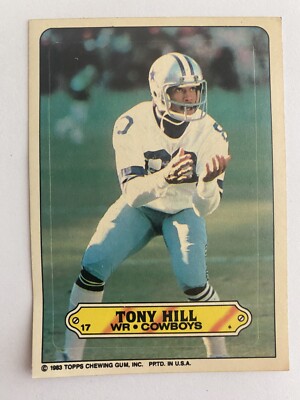 1983 Topps Football Sticker #17 Tony Hill | eBay