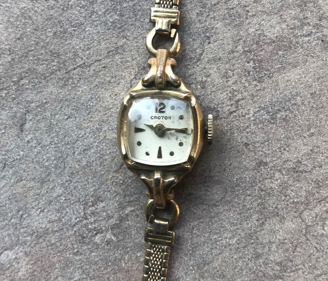 Vintage 14k White Gold Croton Ladies Watch eBay