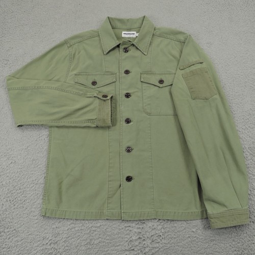 Guideboat Co Jacket Men Medium Olive Chore Shacket Canvas Utility Adirondack USA
