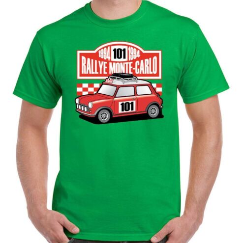 Rallye Monte Carlo T-Shirt Mini Cooper Herren Klassisch Auto Fahrer Top Rennen - Picture 16 of 20