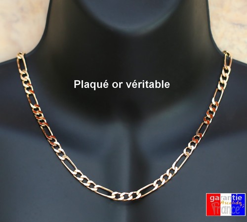 Collier Plaqué Or - 4,58gr, 41cm, Maille Classique - Neuf Sans Emballage, Non Poinçonné