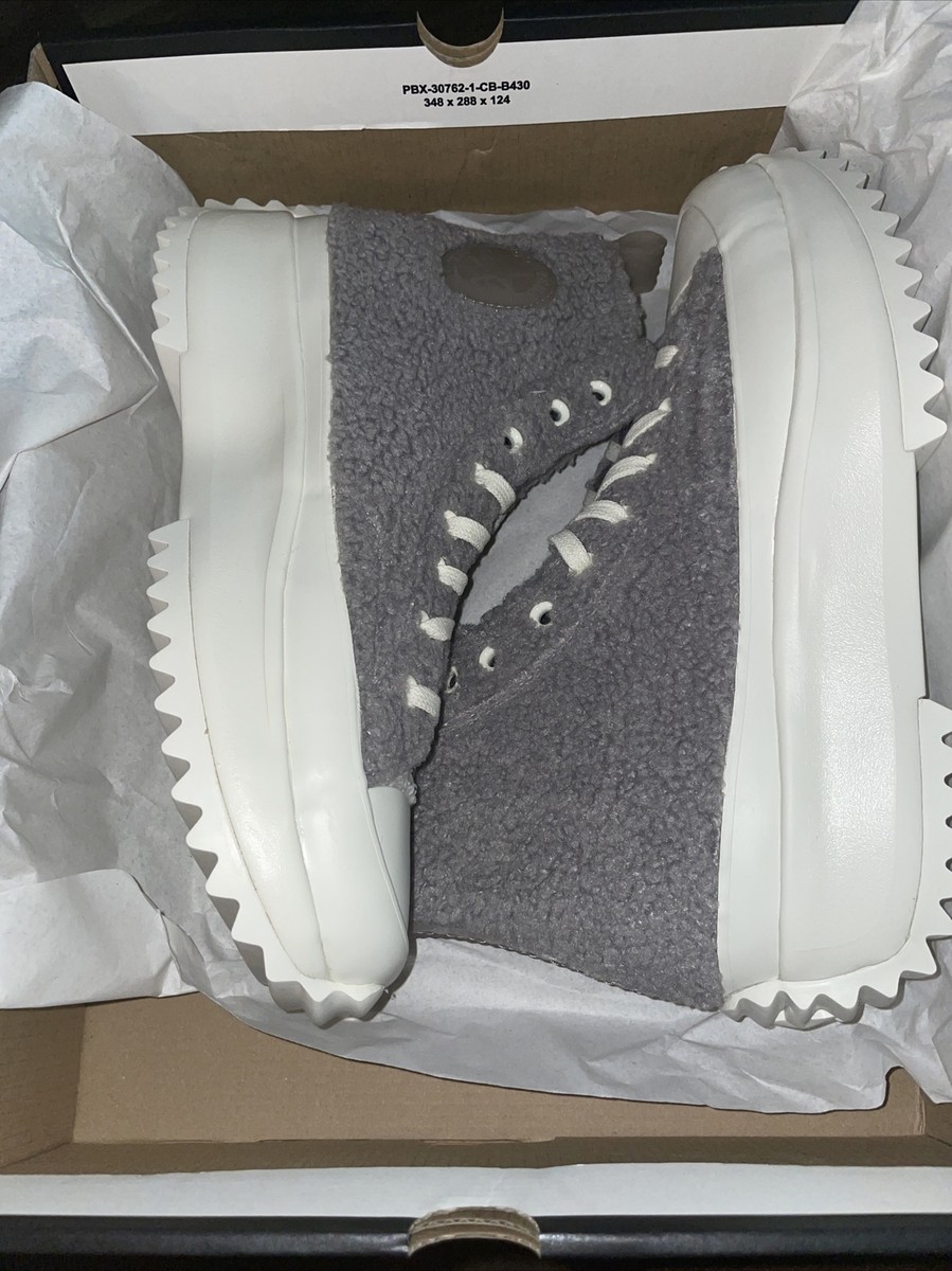 Converse Run Star Hike High Grey Sherpa Vapor Mauve Shoes 172202C Size M/8 W/9.5 Converse Run Star Hike High  main image 2