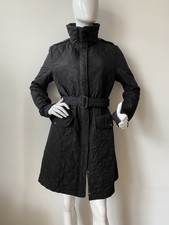 Burberry Goldsborough Diamond Quilt Black Colour Zip Up Woman’s Trench Coat L