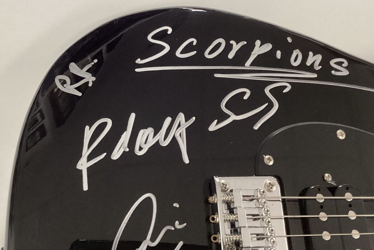 Scorpions Band Signed Guitar Rudolf Schenker Meine Jabs Scorpions Band Signed Guitar Rudolf Schenker Meine Jabs