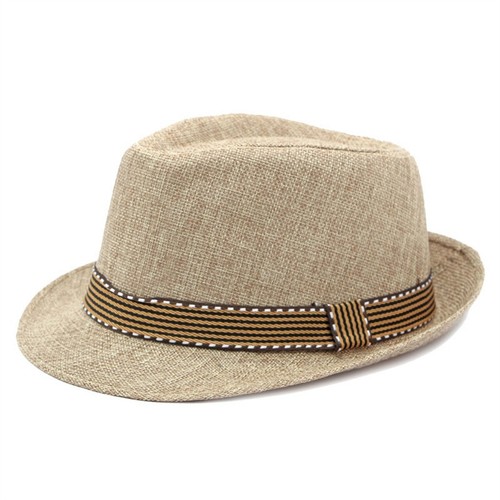 Fedora Hat for Men Panama Trilby Hat Short Brim Summer Sun Hat - Picture 26 of 27
