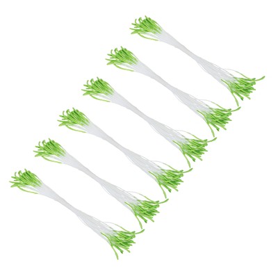10mm Double Heads Flower Stamen, 150 Pcs Artificial Flower Stamen Pistil, Green