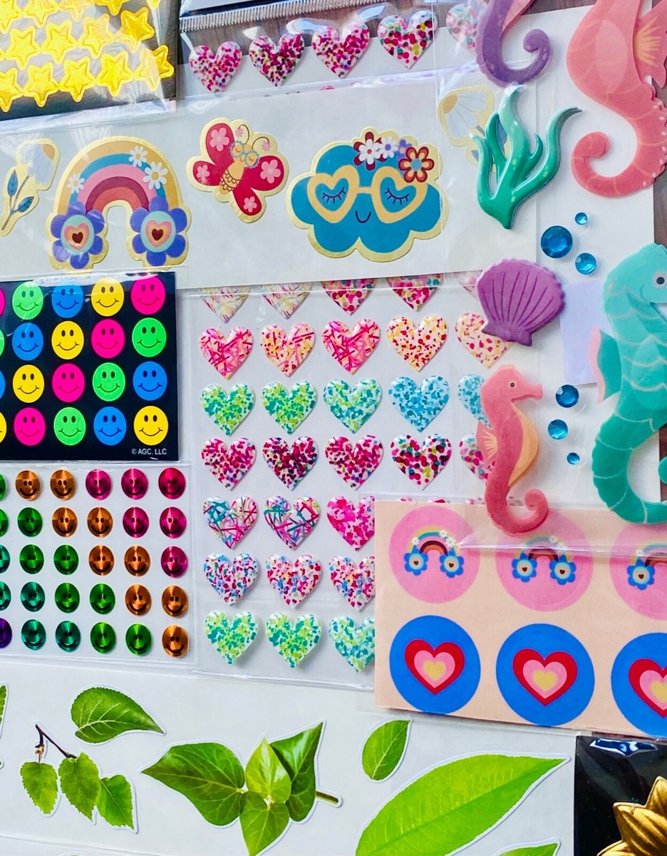Special Lot 559+ Stickers! Themed Love Heart Flower Happy Smiley