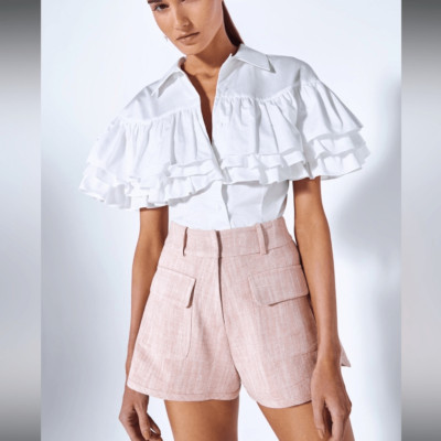 NEW Alexis Brax Top Bianco White Size XS