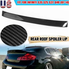 FOR 07~15 INFINITI G35 G37 SEDAN JDM STYLE CARBON FIBER REAR ROOF WINDOW SPOILER