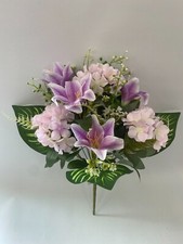 Lily Silk Flower Bunch Artificial – Faux Floral Bouquet for Home