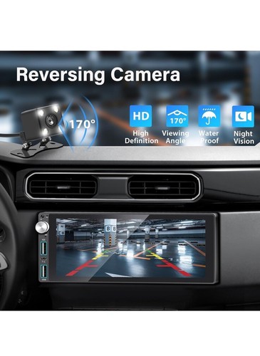 Autoradio Singolo Din con Apple Carplay Android Auto,6.9 Pollici IPS Touch - Foto 3 di 10