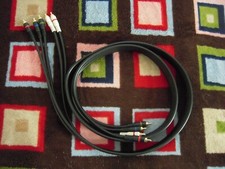  6' GOLD PLATED 5 LINE BLACK HEAVY-DUTY AUDIO VIDEO CABLES W MALE RCA ENDS
