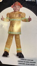 Firefighter Costume, Fireman Toddler 3T -4 T, Child NEW, B5D3