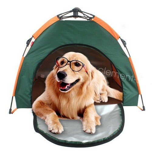 Portable Pet Tent Polyester Semi-Automatic Cat Dog House Waterproof Foldable - Picture 2 of 7