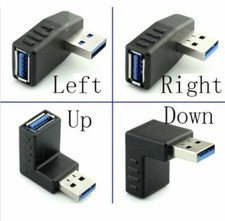 USB Adaptors 3.0 Male to Female Angled 90 270 Degree L Shaped UP DOWN LEFT RIGHT