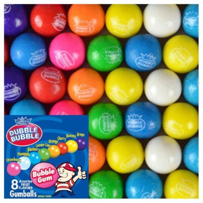 Assorted 1'' Gumballs 10 LBs Bulk Vending Machine Gum Ball Free Ship Lower 48