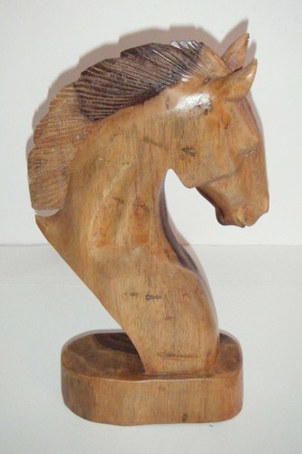 Vintage Carved Mahogany Horse Head - Picture 2 of 8