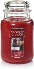22-ounce Yankee Candle with lid, Kitchen Spice scented