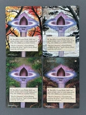 x4 Lotus Petal MTG Hand Painted Borderless Extended Season Altered NEW Art Tentz