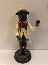 Bulldog Butler Formal Suited Up Figurine Statue Wine Bottle Holder 18&rdquo;Tx7&rdquo;W