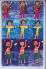 POLYNESIE TELECARTE / PHONECARD .. 30U PF33 GEM1B CAHIER AMITIE ART PUCE C.15€