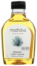 Organic Madhava Light Blue Agave Syrup 17 Oz Nectar