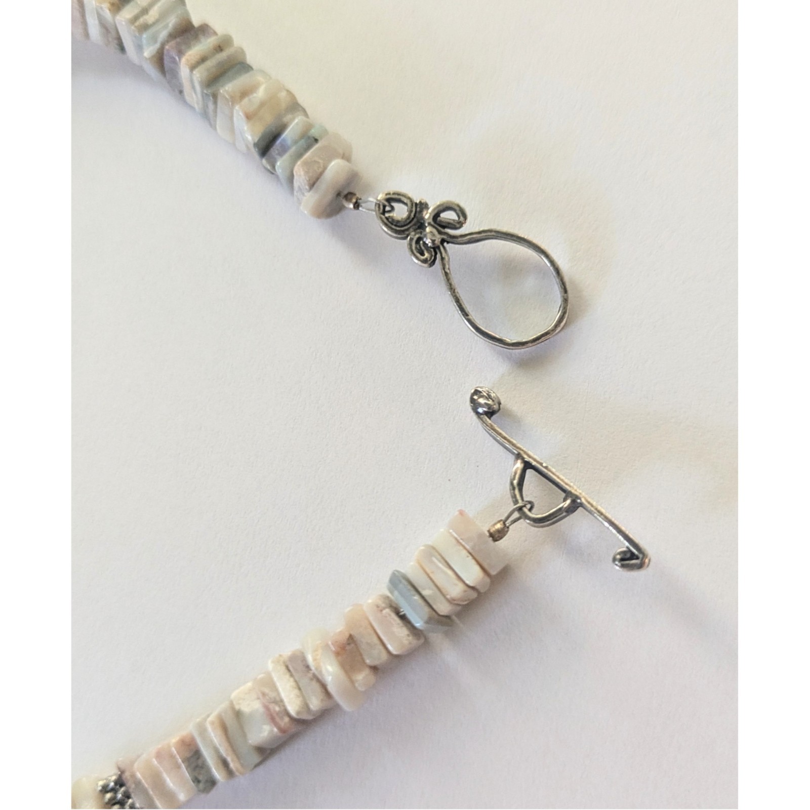 Sterling Silver Square Australian Opal Heishi Bea… - image 13