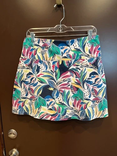 Weekend Routine Skort Women's L Floral Multicolor