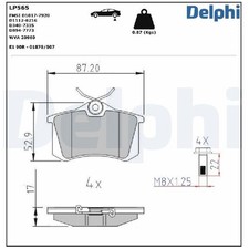 Satz Bremsbeläge Bremsklötze hinten für Opel Crossland P17 Peugeot id96490