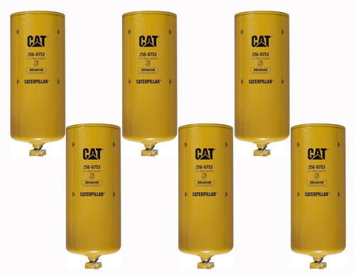 6 Pack Caterpillar 2568753 256-8753 FUEL WATER SEPARATOR High Efficiency New 