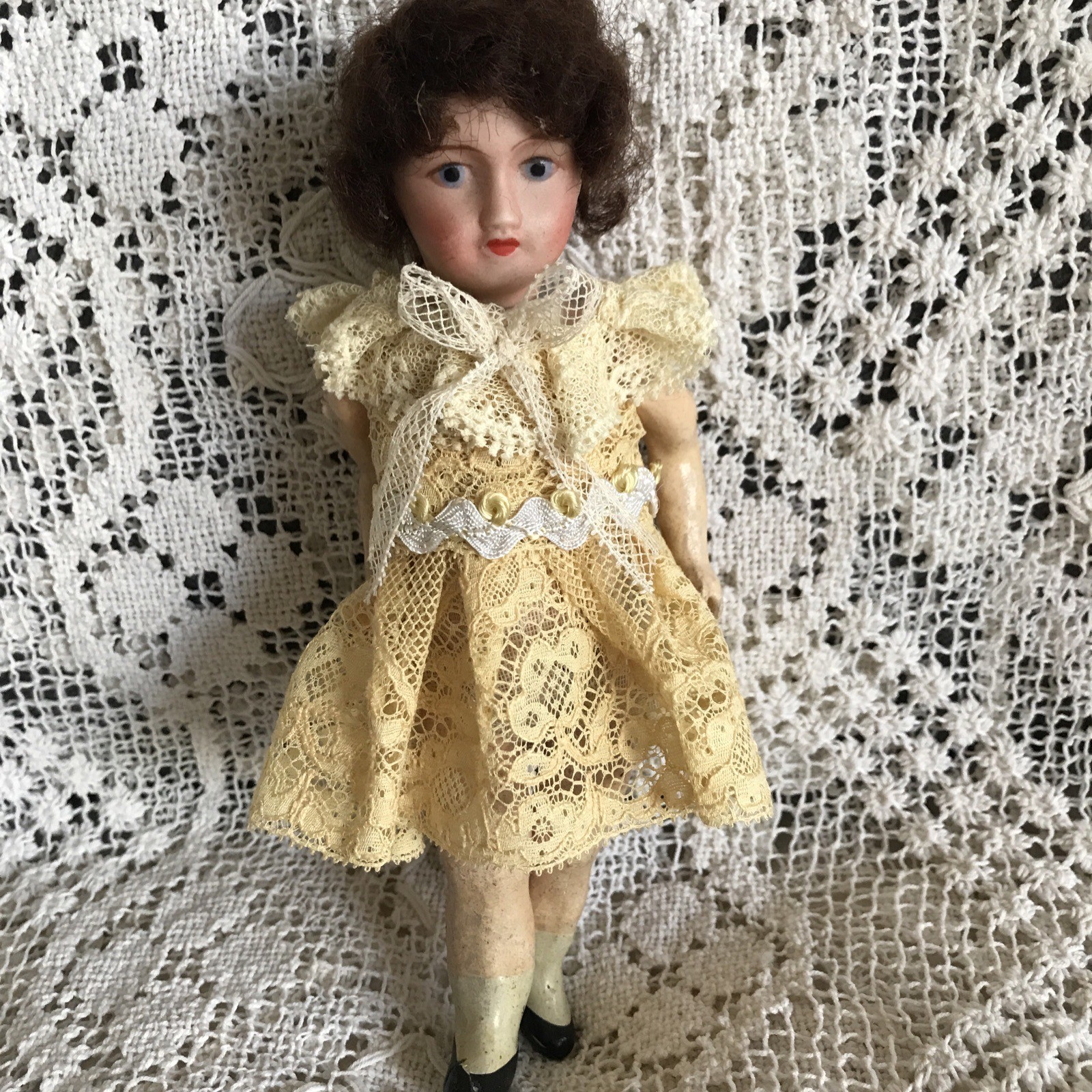 Robe poupée mignonnette 16 cm mini tenue fleurie en coton pour poupon