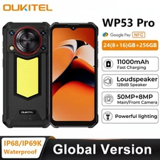 OUKITEL WP53 Pro Rugged Phone Octa Core 24GB+256GB 50MP 11000mAh Global Version